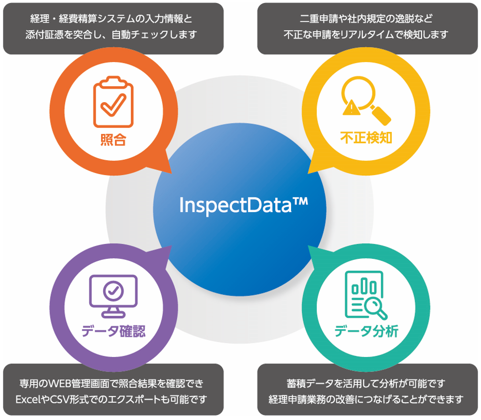 InspectDataの主なチェック内容の説明図