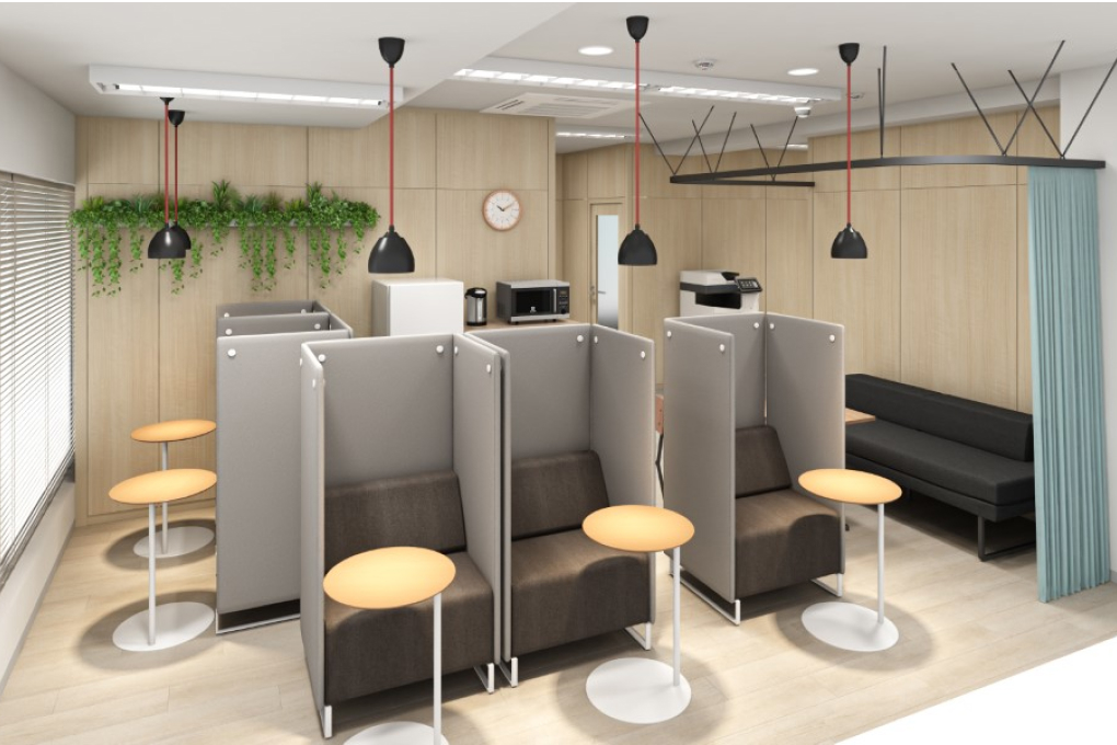 仕事の合間に気持ちを切り替えられる休憩スペース イメージ