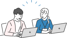 伴走する業務サポート・学び イメージ