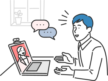 ハイブリット勤務（フルタイム）面談のある1日